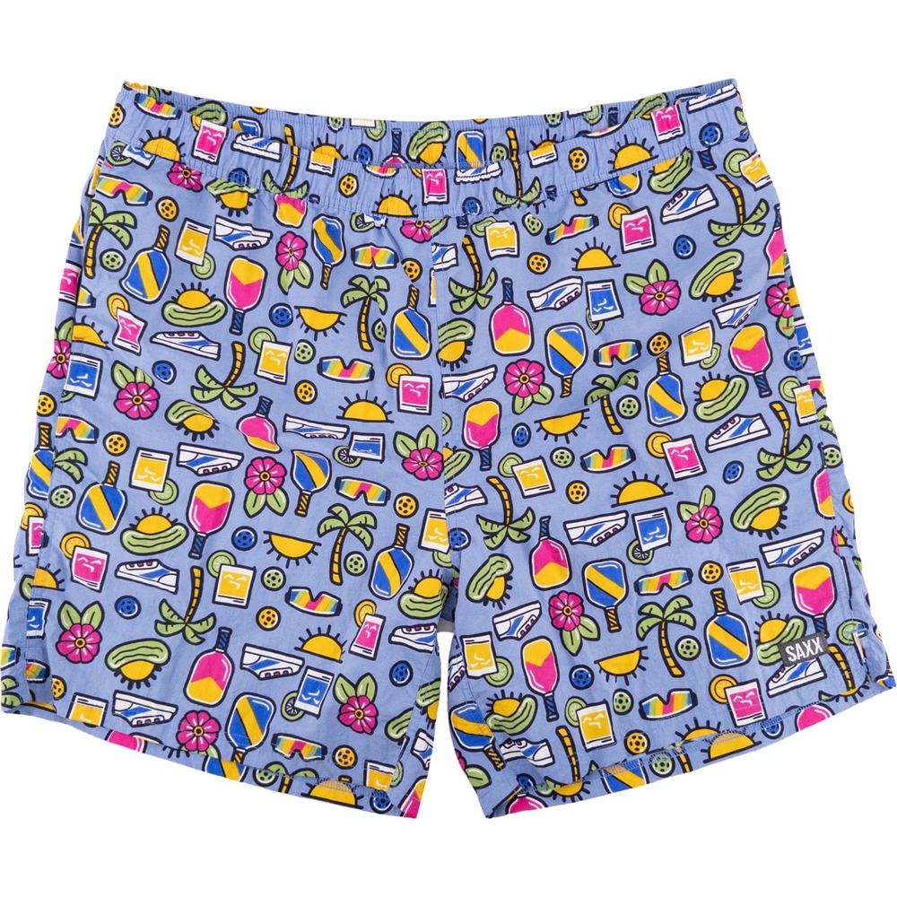 SAXX Mens XXL Blue Pickleball Paradise Go Coastal 2N1 Volley Shorts DropTemp